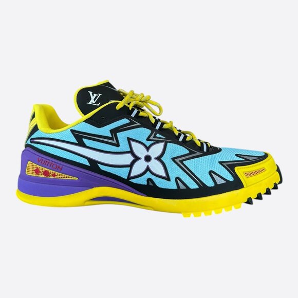 Louis Vuitton Yellow & Blue Sprint Sneakers - Picture 1 of 8